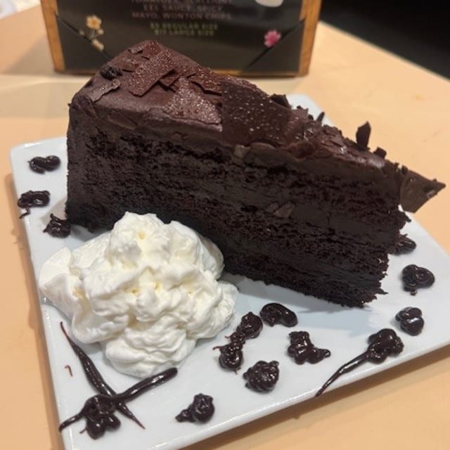 OUTRAGEOUS CHOCOLATE CAKE.