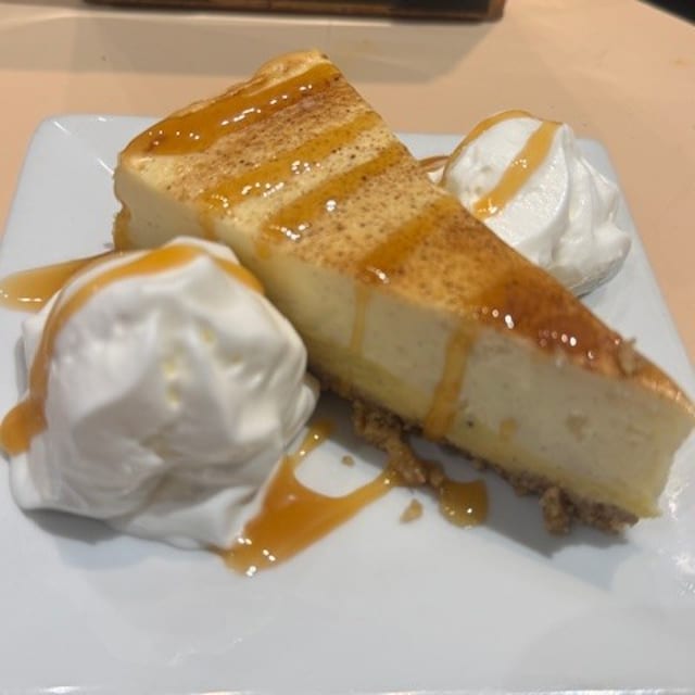 CREME BRULEE CHEESECAKE.