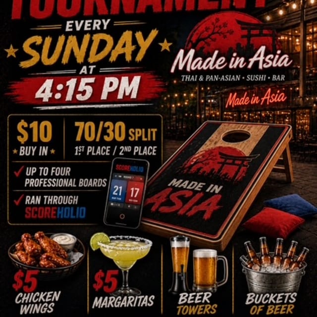CORNHOLE TOURNEMENT !!(Every Sunday at 4:15 PM