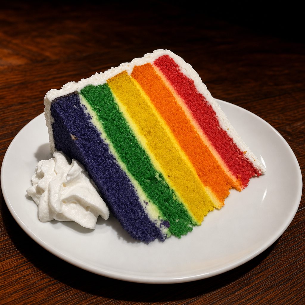 RAINBOW LAYER CAKE.