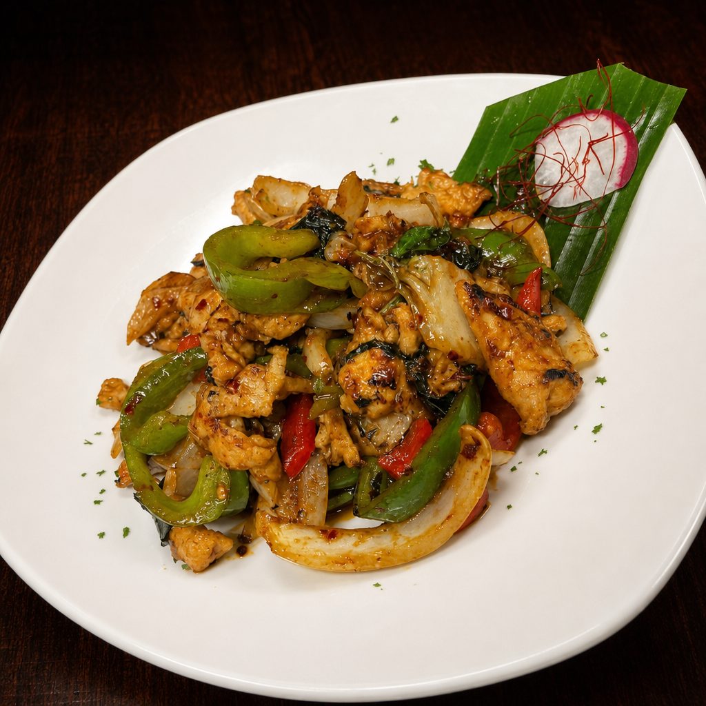 Thai Basil Chicken.