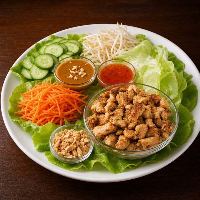 Thai Chicken Lettuce Wraps.